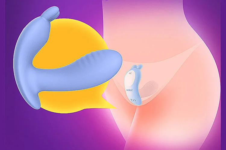 Mini rabbit vibrator with remote, G-spot massage, female — hình 5