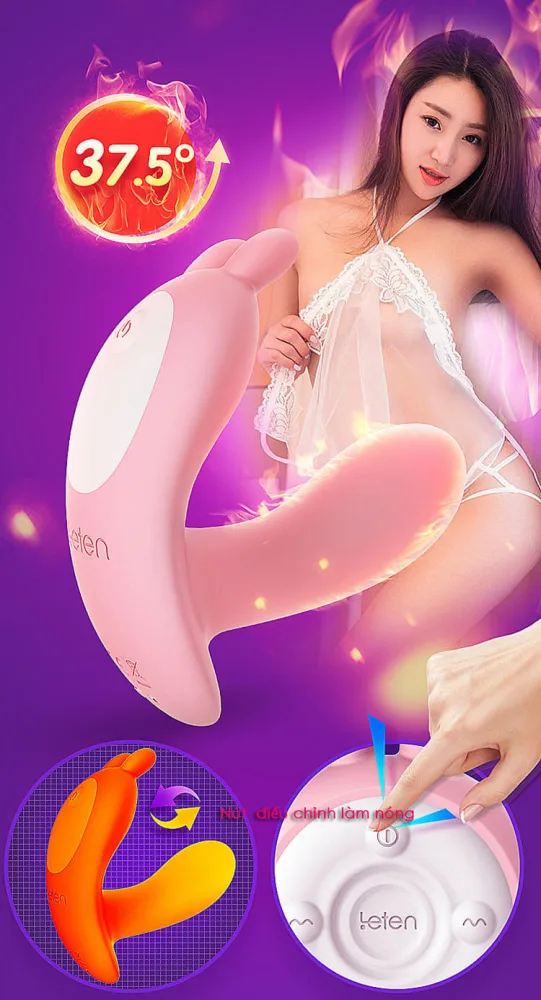 DC38K Rabbit Ear Vibrator G-Spot Clitoral Stimulator — Luxurious Experience with Safety and Warmth