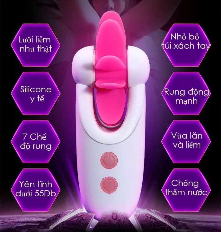 DC41C Mini Silicone Tongue Licker Female Pleasure Massager — hình 8