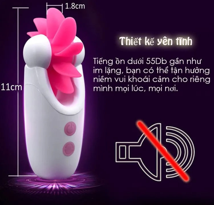 DC41C Mini Silicone Tongue Licker Female Pleasure Massager — hình 7