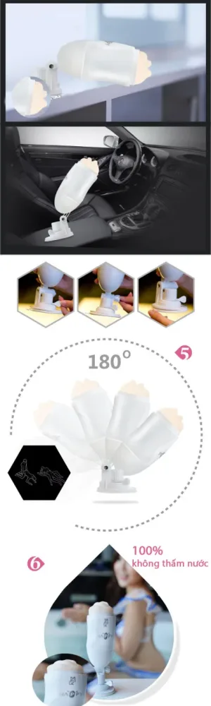 Happy 2-Headed Rotating Vibrator Wall-Mounted Masturbator — Easy to Use and Maintain