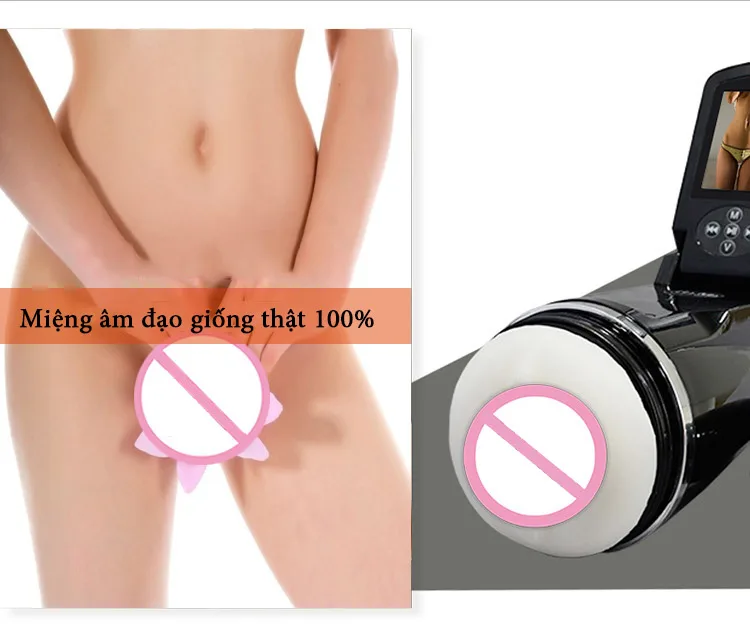 Wall-Mounted Male Masturbator Video App Control Sensual — hình 6