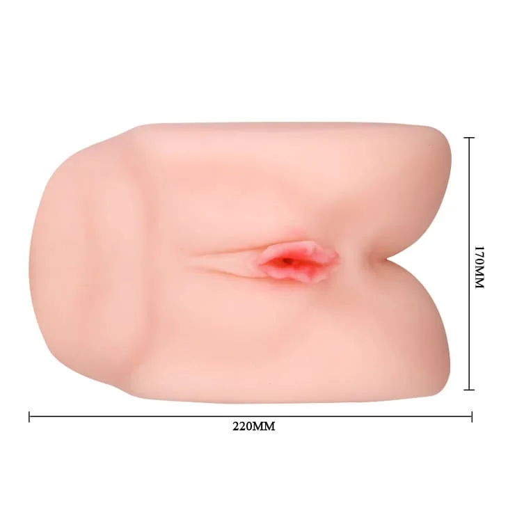 DC46B Realistic Silicone Male Masturbator Pocket Pussy Toy — Powerful Vibration & Ergonomic Size