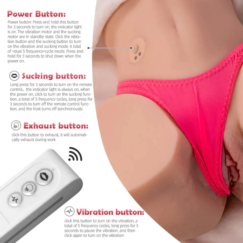 DC46M Mini Vibrating Sex Doll with Remote for Men Discreet — Ultra-Realistic Design for Maximum Stimulation