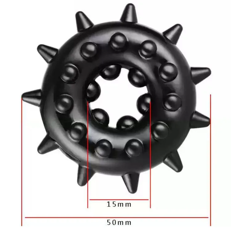 DC48E Silicone Spiked Cock Ring Enhance Couples Satisfaction — Enhance Your Intimacy and Sexual Performance