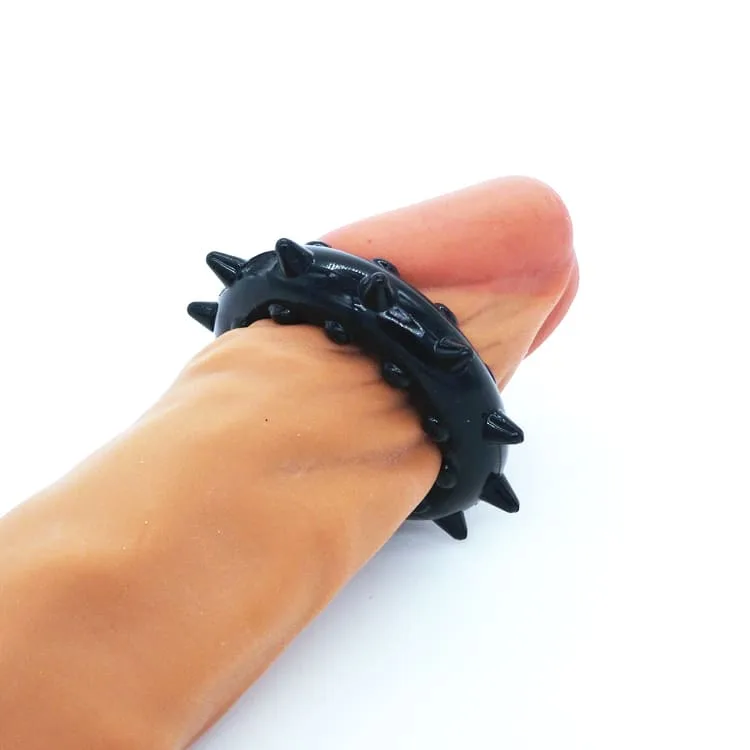 DC48E Silicone Spiked Cock Ring Enhance Couples Satisfaction — hình 4