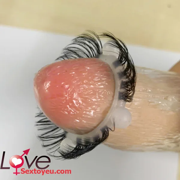 Horse Hair Studded Silicone Penis Ring Multiple Styles — hình 4