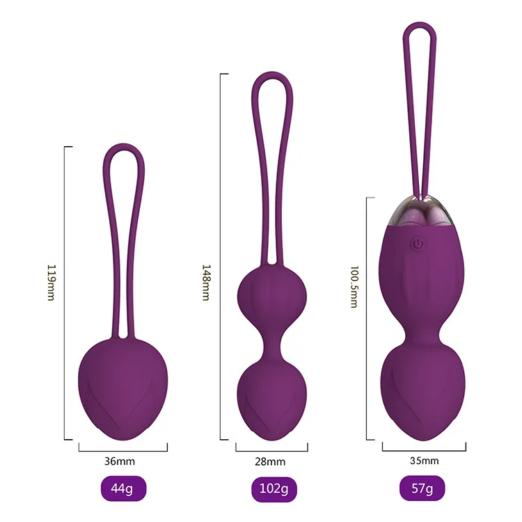 Vibrating Kegel Ball Set Tightening Pelvic Trainer Women — Precise Product Dimensions for Optimal Fit