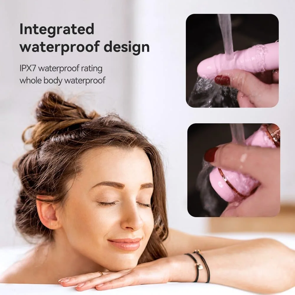 Auto Masturbation Vibrating Thrusting Dildo 20cm Female Toy — hình 7