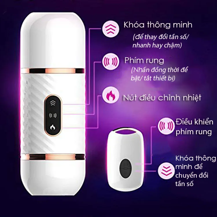 Cyclone Fire Automatic Vibrating Masturbator with Heating — hình 5