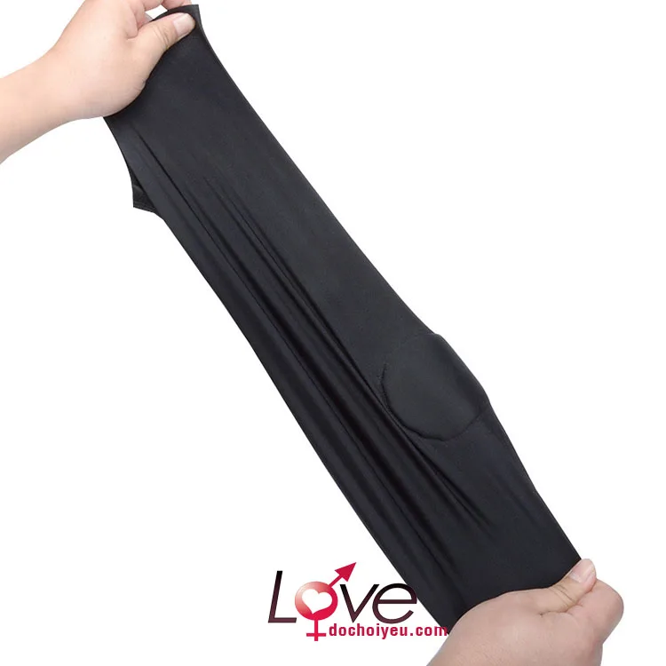 Full Head Fabric Mask BDSM Increase Desire Black Adjustable — hình 3