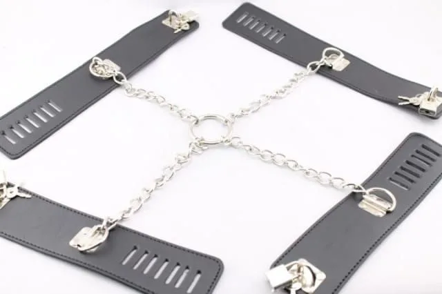 BDSM Restraint Kit with Handcuffs and Anklets for Intense — Elevate Your Sensual Adventures