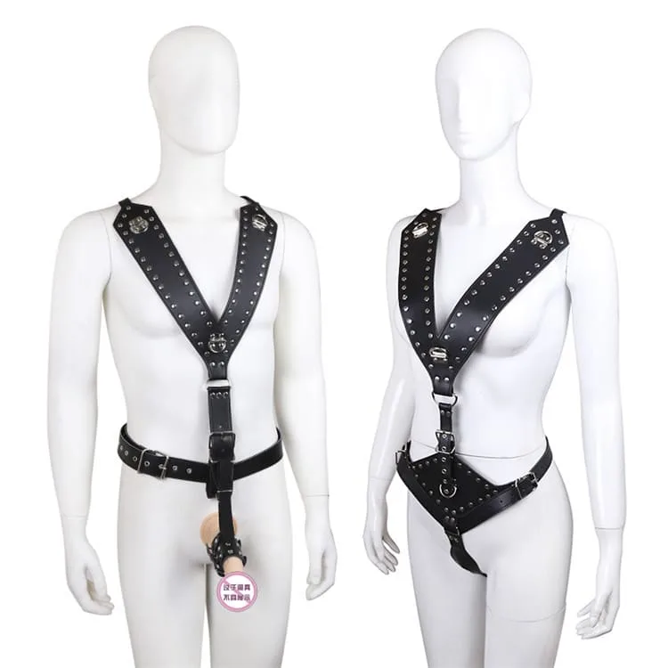 Leather Bondage Restraint Set BDSM Sensual Stimulator Kit — This luxurious bondage kit is crafted to awaken your