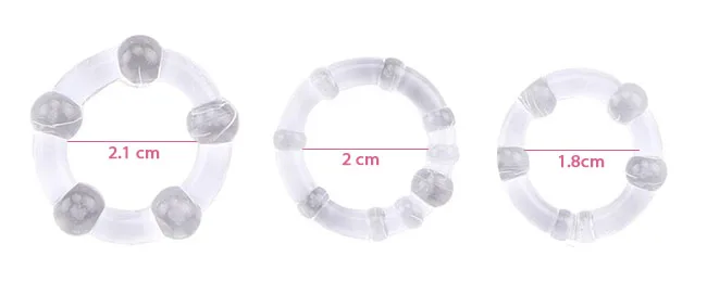 Get Lock Chisa Set 3 Beaded Cock Rings Delay Ejaculation — hình 2