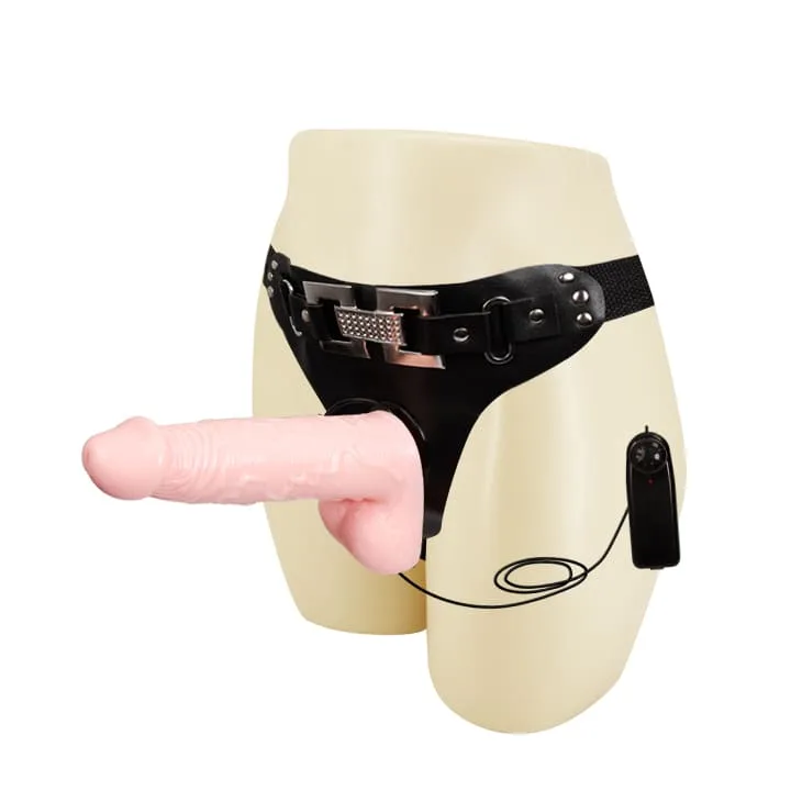 DC65B Strap-On Vibrating Realistic Silicone Lesbian Couples — Powerful Vibration Technology