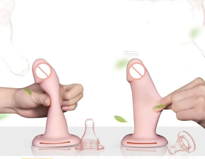 DC65L Soft Hollow Silicone Strap-on Male Sex Toy — Stylish and Durable Design for Confident Use
