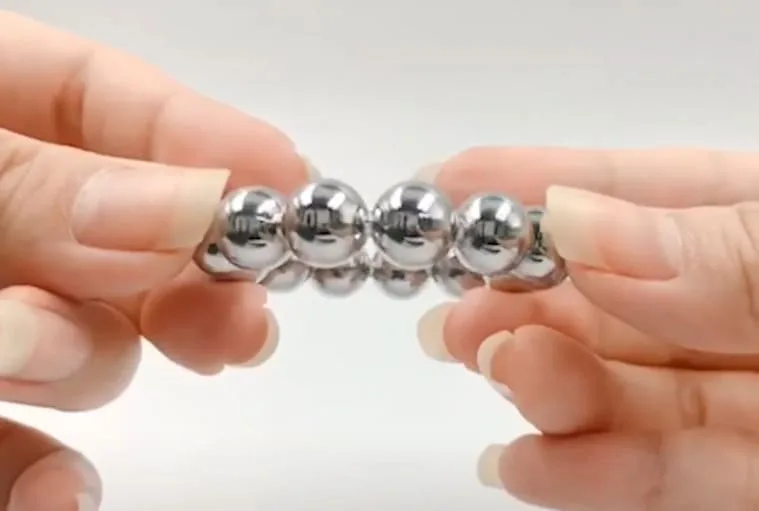 Stainless Steel Beaded Chain Ring Female Pleasure Enhancer — This guarantees maximum comfort while providing optimal