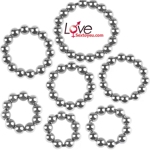 Stainless Steel Delay Ejaculation Beaded Ring — hình 5