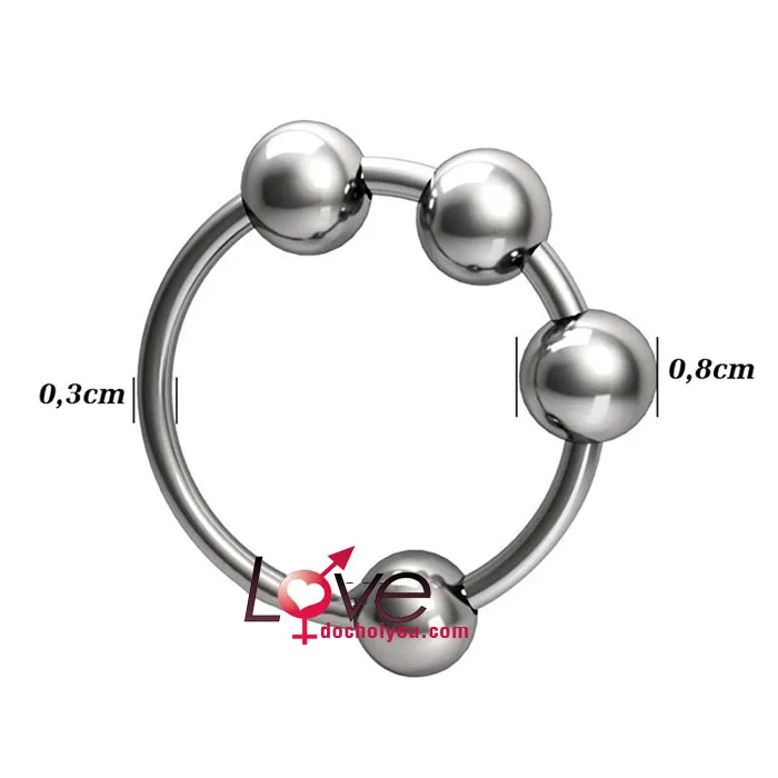 Stainless Steel 4-Ball Adjustable Penis Ring Delay — Easy Care and Long-lasting Durability
