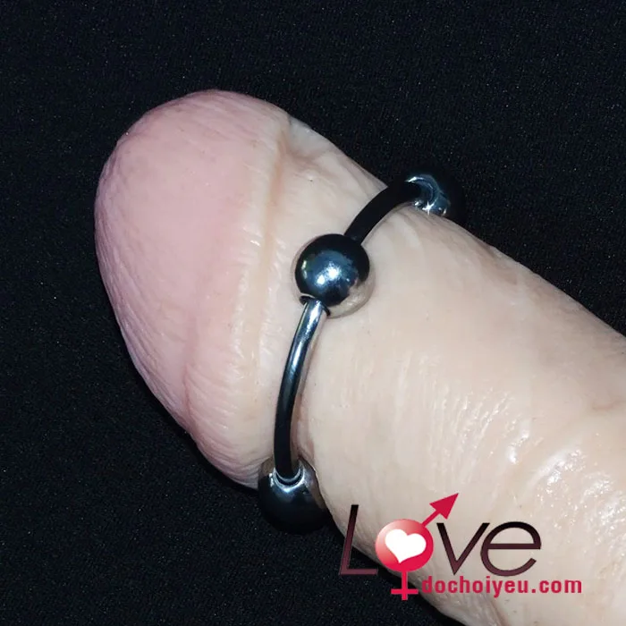 Stainless Steel 4-Ball Adjustable Penis Ring Delay — hình 2
