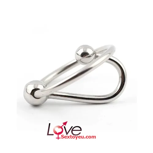 Inox Beaded Penis Lock with Urethral Hook for Intense — Superior Design & Features