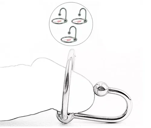 Stainless Steel Nipple Clamp with Urethral Hook DC70U — hình 2