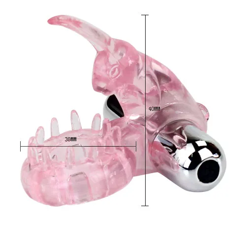 DC71A Dual-Function Rabbit Vibrating Ring Pleasure — Soft & Safe Silicone Material