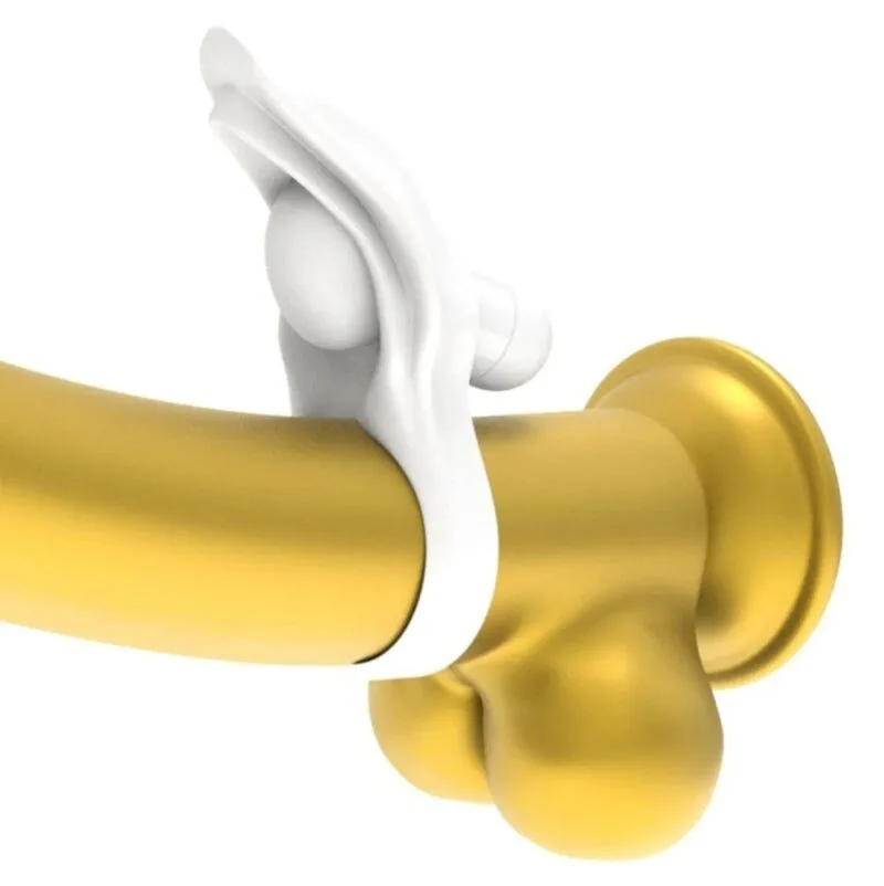 Vibrating Delay Ring Licking Function for Ultimate Pleasure — DC71D Vibrating Delay Ring with Licking Tongue: The
