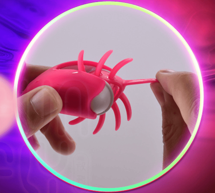 DC71M Vibrating Penis Ring With Clitoral Licking Function — This innovative device combines the power to maintain male