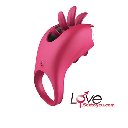 2in1 Rotating Licking Ring Stimulator Couples Silicone Toy — hình 6