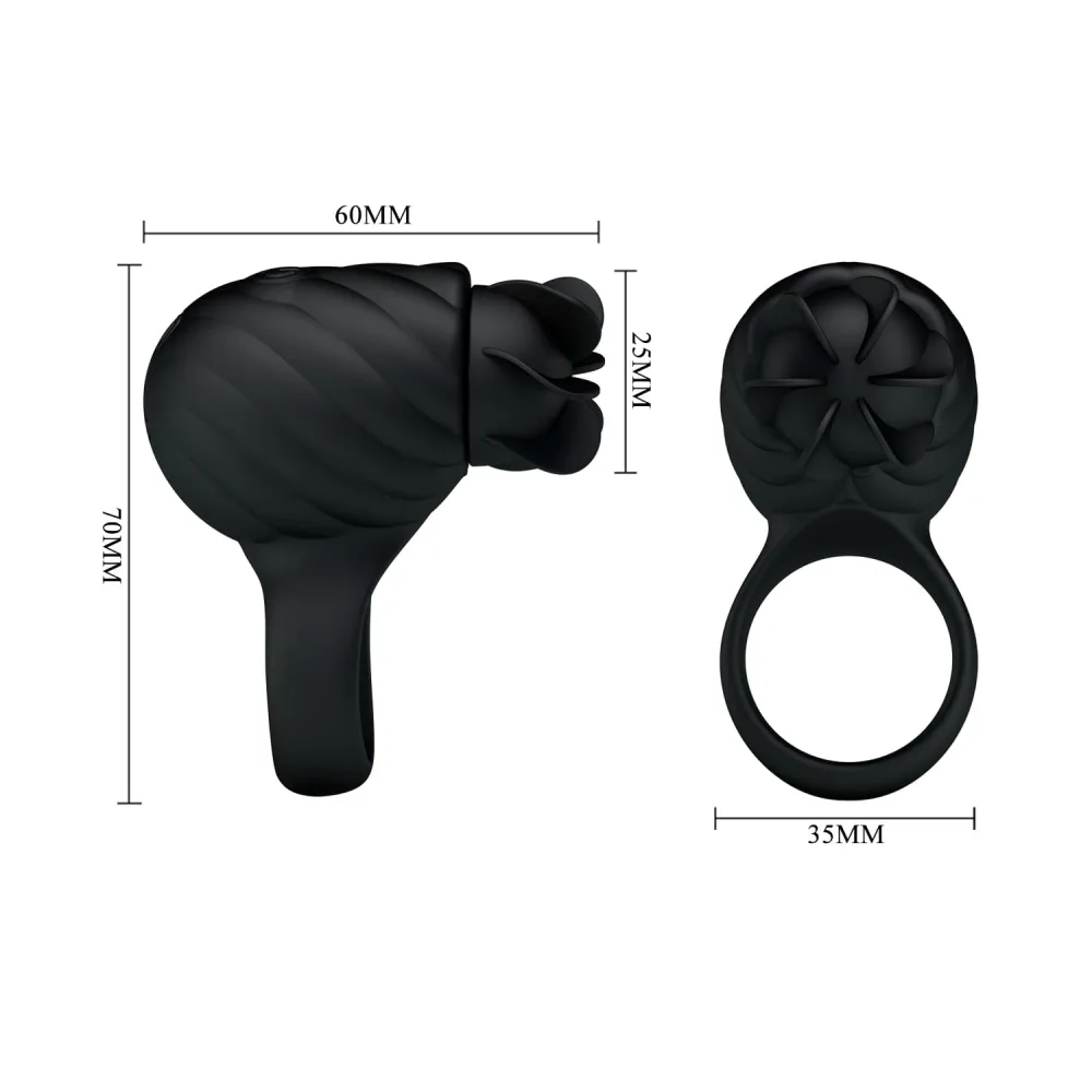 Rotating Clitoral Licking Penis Ring for Ultimate Pleasure — Crafted with a modern design and versatile features, it