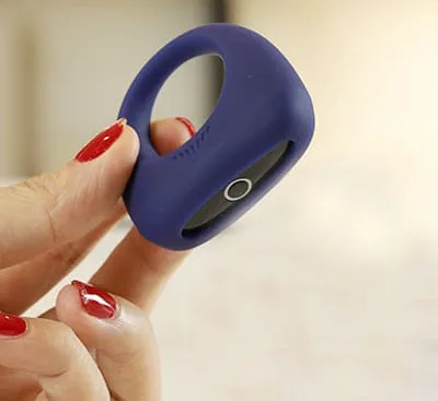 Vibrating Penis Ring Hand Strap For Longer Lovemaking — This allows effortless adjustment of vibration modes and