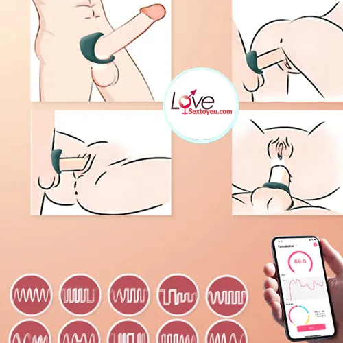 Magic Dante II App-Controlled Rechargeable Vibrating Ring — hình 3