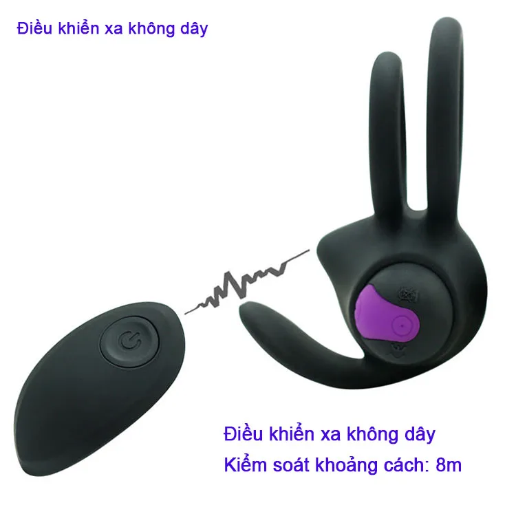 Remote Rechargeable Tongue Licking Vibrating Ring — hình 2