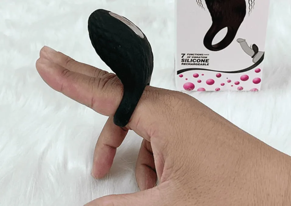 Vibrating Cock and Finger Ring for Ultimate Sexual Bliss — This popular adult toy is specially designed to amplify