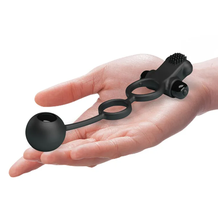 Anal Stimulating Ring with Vibrating Ball Delay Toy — hình 2