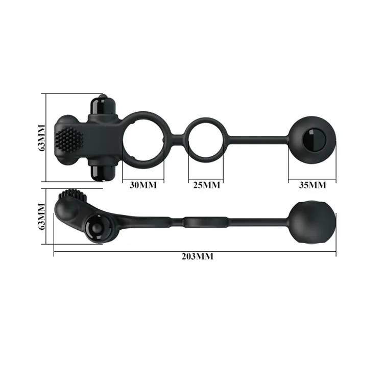 Anal Stimulating Ring with Vibrating Ball Delay Toy — hình 6