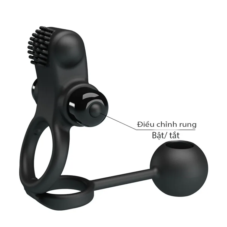 Anal Stimulating Ring with Vibrating Ball Delay Toy — hình 8