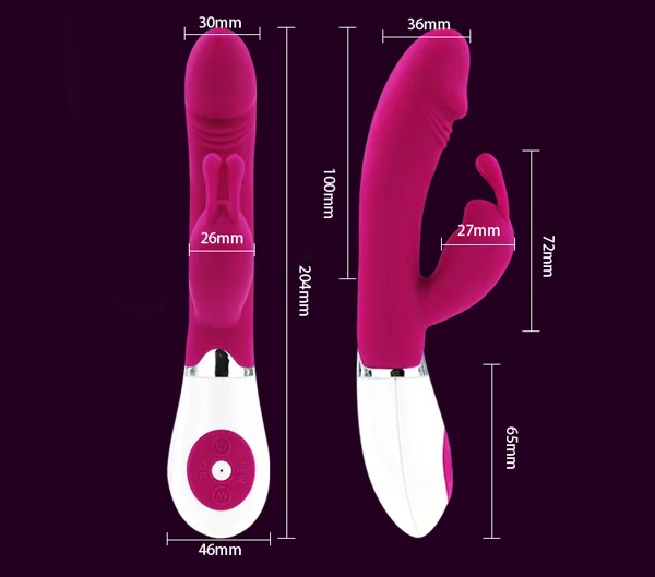 Premium Rechargeable Rabbit Ear G-Spot Vibrator Silicone — hình 2