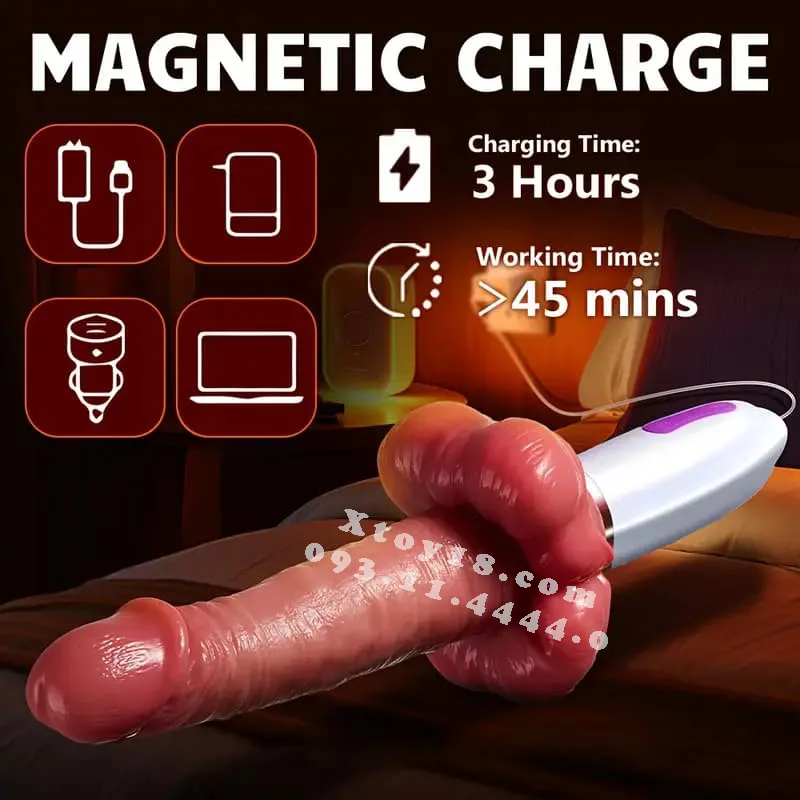 Fun Street Multi-Function Heated Realistic Silicone Dildo — hình 11