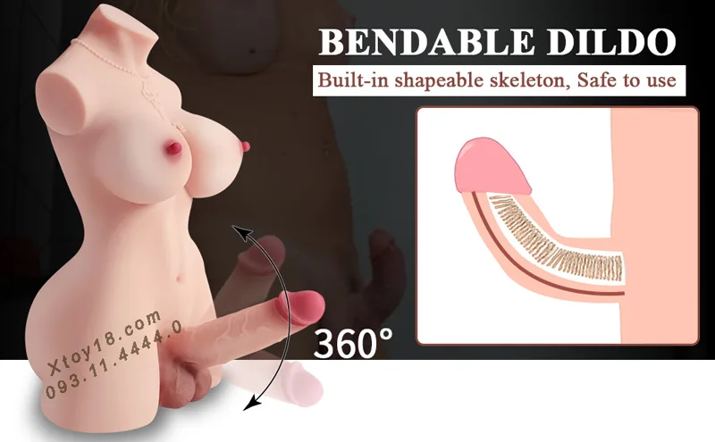 3D Partial Female Sex Doll White Silicone Soft — hình 11