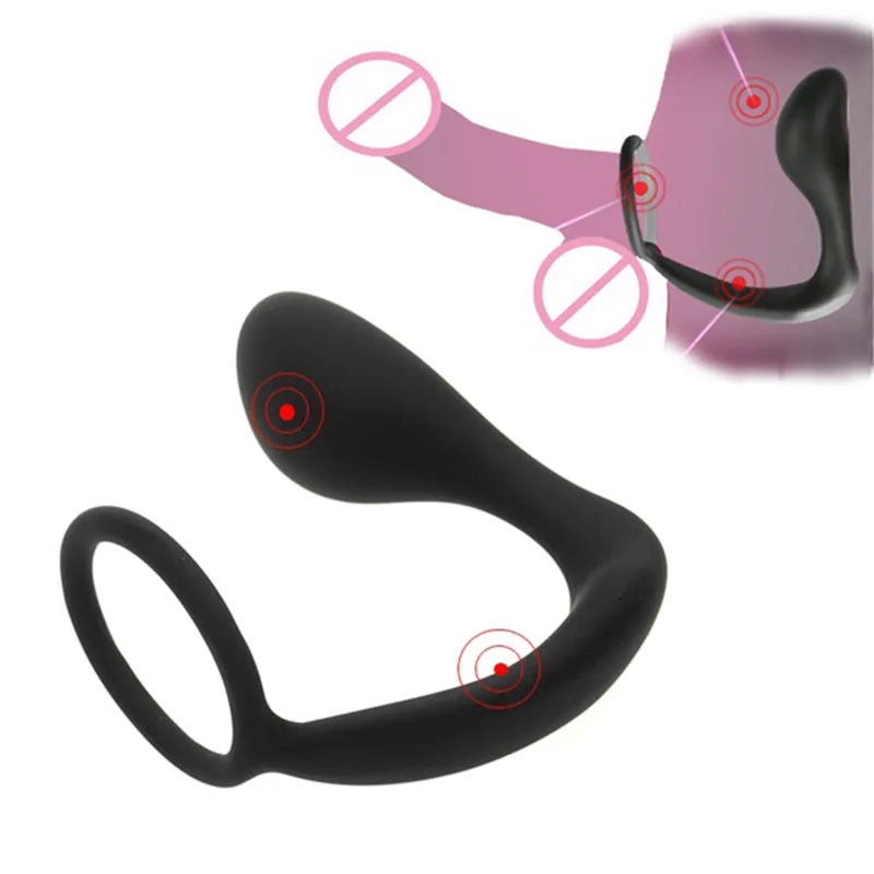 Cockring Anal Vibrator Silicone High Stimulation for Gay Men — hình 5
