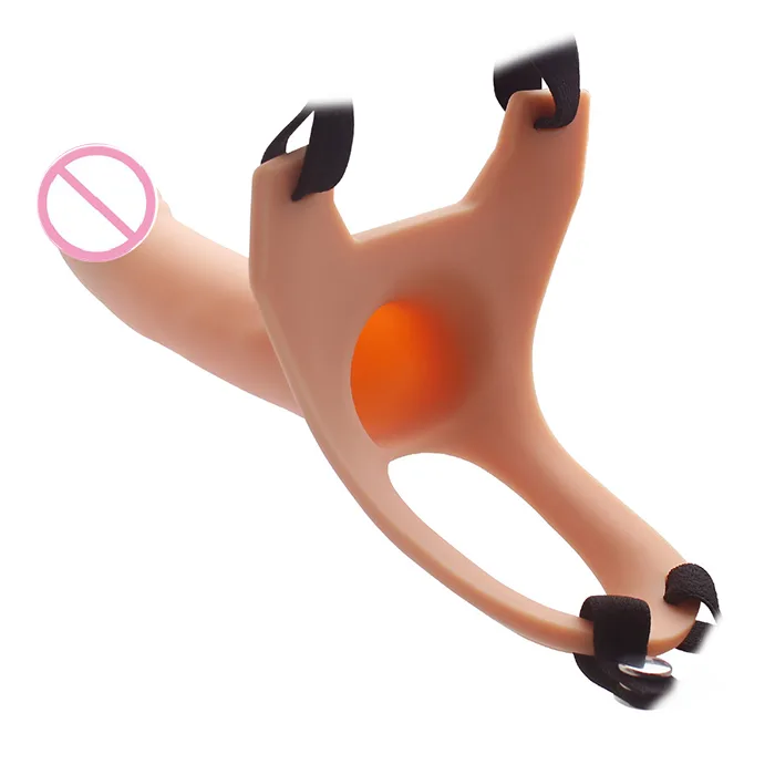 Hollow Strap-On Curved Silicone Male Enhancement Toy — This product truly transforms your intimate interactions