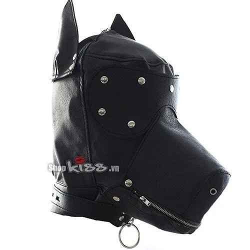 BDSM dog mask with zip mouth PU leather kinky fetish — Exceptional Features That Impress
