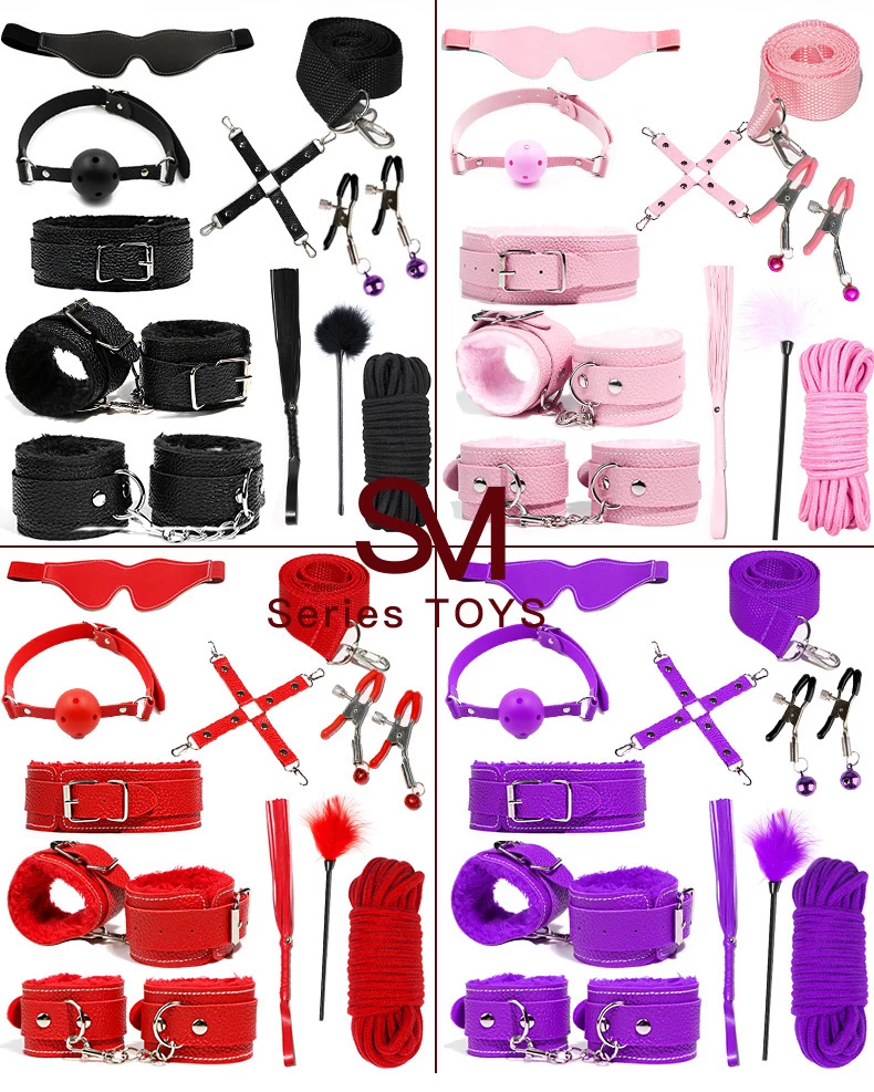 10 Piece BDSM Combo Set Soft Safe Sexy 50 Shades Inspired — Unleash Your Passion with an Exclusive 10-Piece BDSM Kit