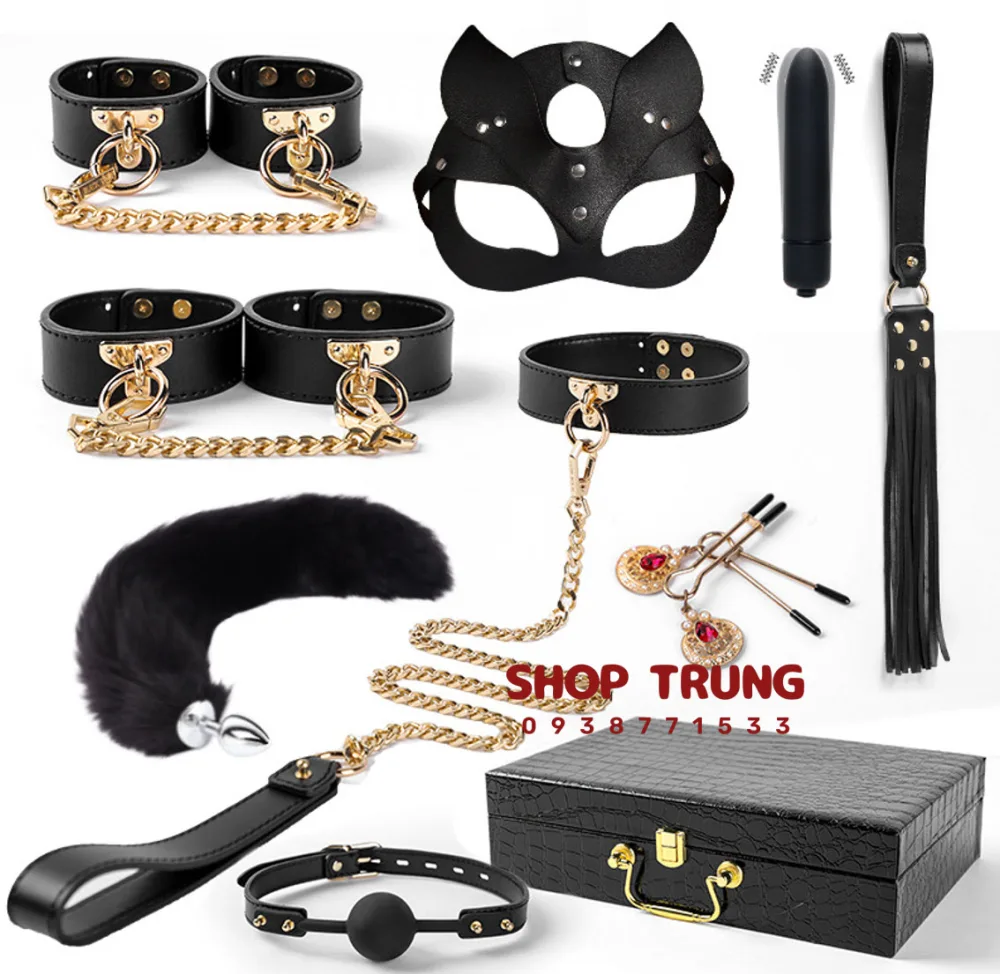 SHP Collection 10PCS Premium BDSM Set Mask Cuffs Whip — Detailed Features of Each Item