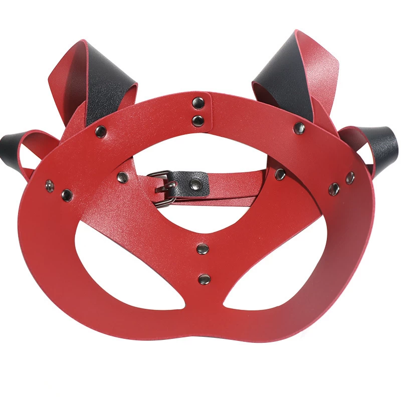 Soft Leather Fox Mask Sexy Erotic BDSM Mystery Play — hình 7