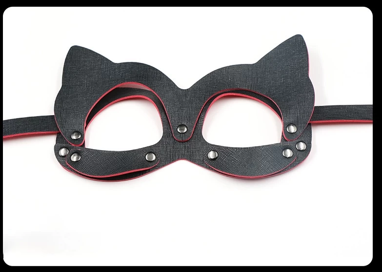 Soft Leather Fox Mask Sexy Erotic BDSM Mystery Play — hình 9