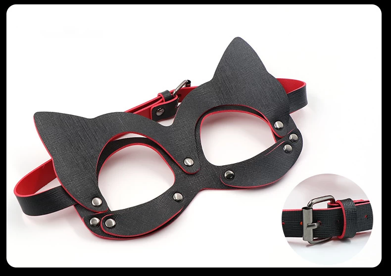 Soft Leather Fox Mask Sexy Erotic BDSM Mystery Play — hình 10