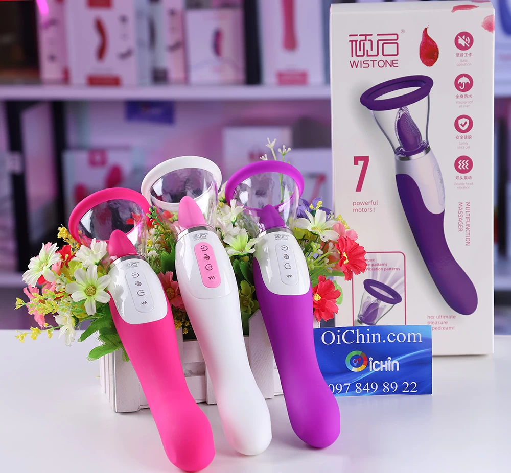 WISTONE 2-Ended 17-Mode Tongue Silicone Vibrator — Unique Dual-Ended Design for Multiple Stimulation
